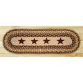 Earth Rugs Burgundy Stars Oval Stair Tread 49-ST357BS